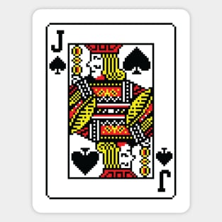 Jack of Spades Pixel Art Magnet